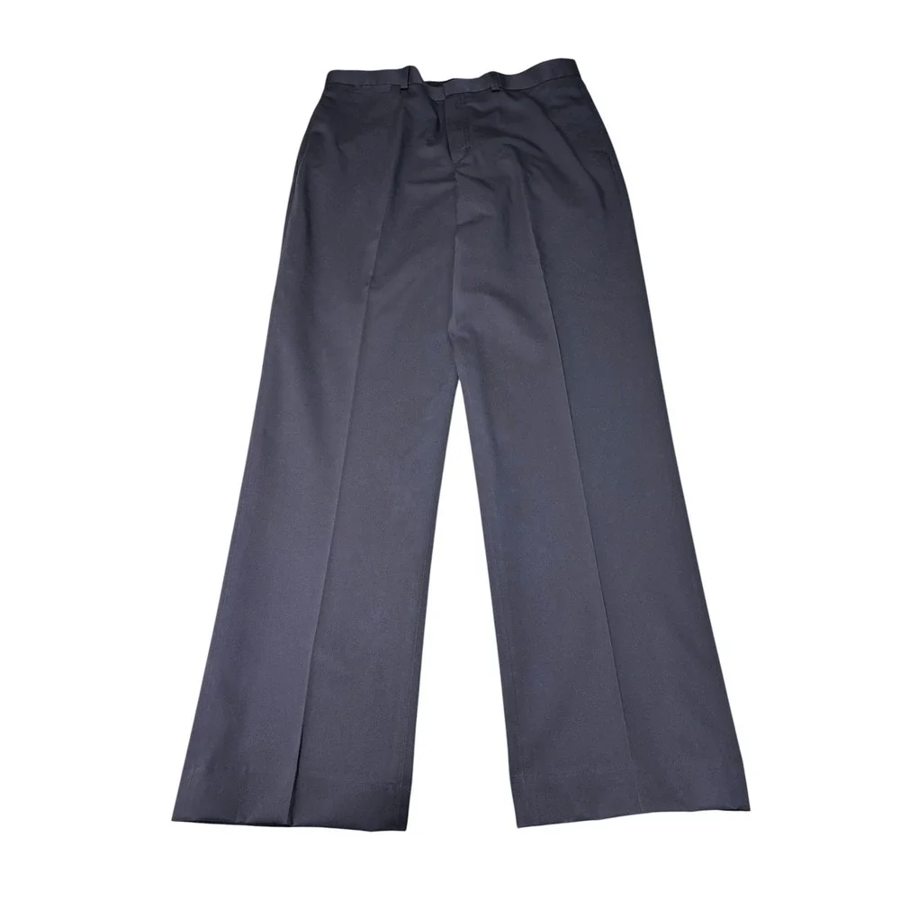 LL Bean Classic Fit Navy Blue Cotton Chinos Mens 36 x 36 Straight Leg Pants